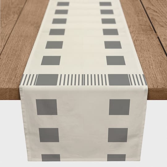 72" Striped Dashed Lines Poly Twill Table Runner